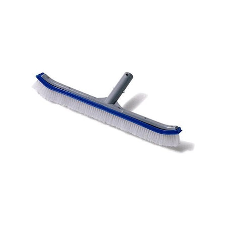 Perfectpitch 18 in. Delux Curved Aluminum Residential Swimming Pool Bristle Cleaning Wall Brush PE23528